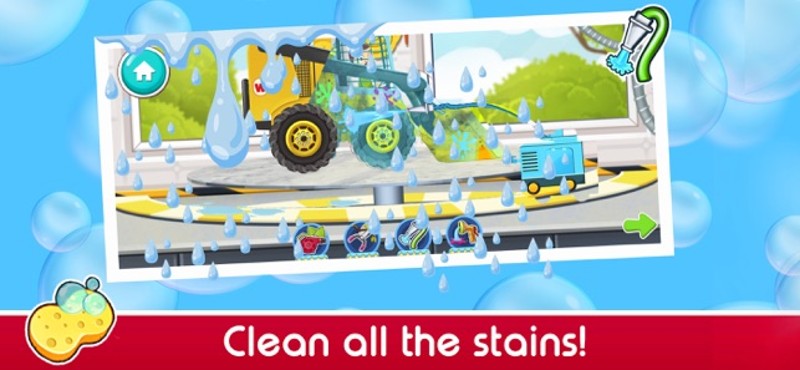 Cars and vehicle washing game screenshot