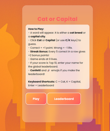 Cat or Capital Image