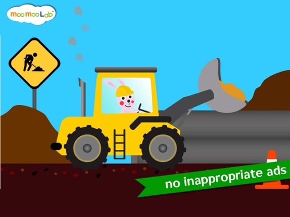 Construction Vehicles - Digger, Loader Puzzles, Games and Coloring Activities for Toddlers and Preschool Kids Image