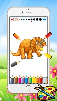 Dinosaur Dragon Coloring Book - Drawing for kid free game, Dino Paint and color games good Image
