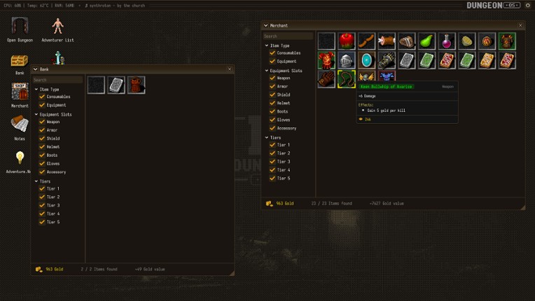 DungeonOS screenshot