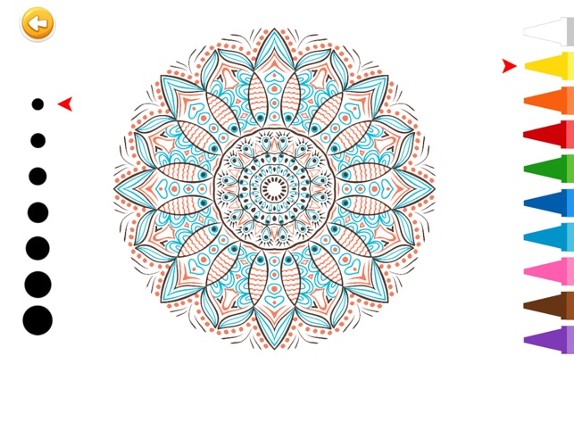Mandala Adult Coloring Book for Stress Relief Free Printable screenshot