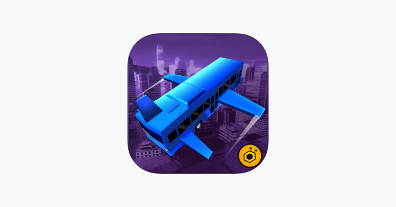 Flying Bus City Stunts Simulator - Collect stars by performing stunts in 3D modern city Image