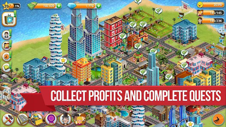 Village Island City Simulation Image