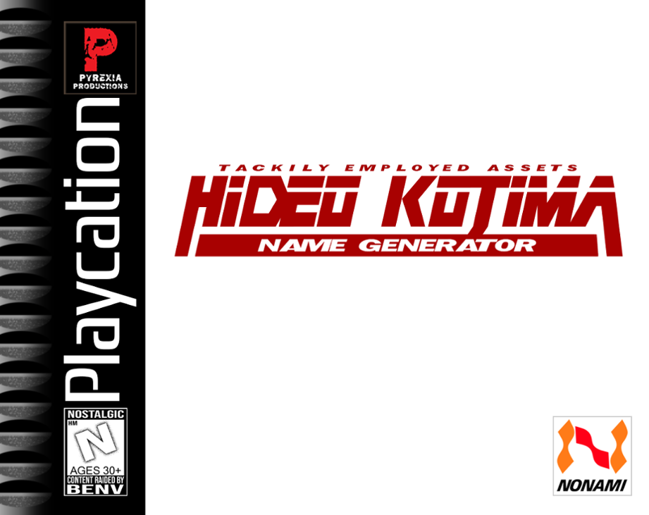 Games like Hideo Kojima Name Generator