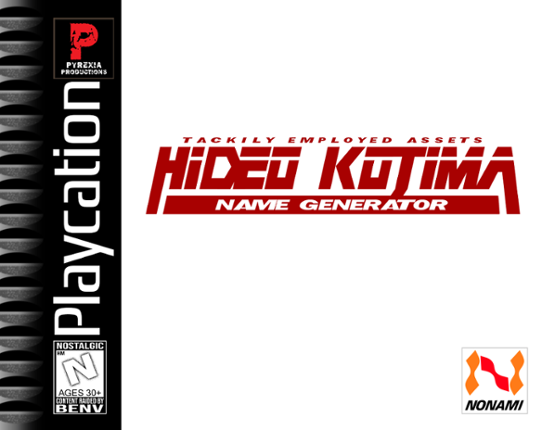 Hideo Kojima Name Generator Game Cover