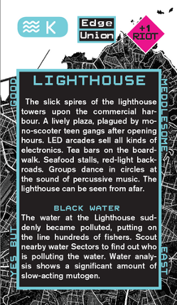 MEGADECK cyberpunk city builder tarot deck screenshot