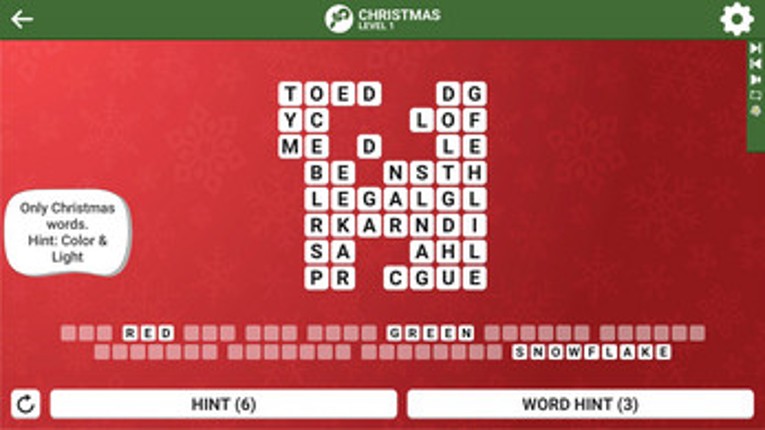 Square Word-Christmas Edition screenshot