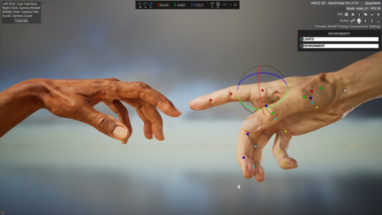 HAELE 3D - Hand Poses Pro - Drawing References screenshot