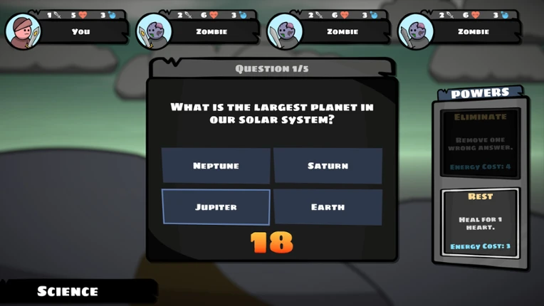 A Trivia Roguelike Image