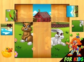 Animal Babies Block Puzzle Image