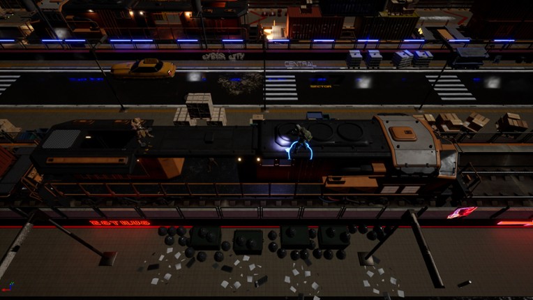 Data Drift: Cyberpunk Shooter Top Down indie action screenshot