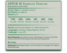 Affinity Publisher 5E Statblock and Sidebar Template Image