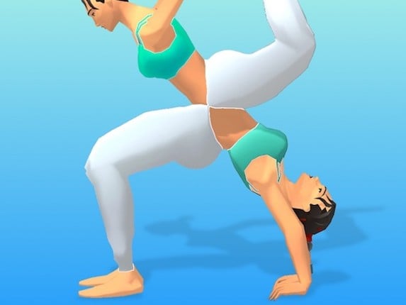 Couple Yoga 3D Image