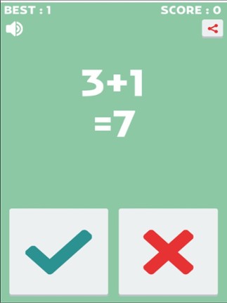 Extreme Math True Or False : The Addition and Subtraction Puzzle Free Game screenshot