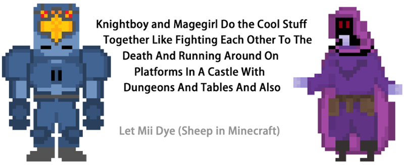 Knightboy and Magegirl Do the Cool Stuff Together Like Fighting Each Other To The Death And Running Around On Platforms Game Cover