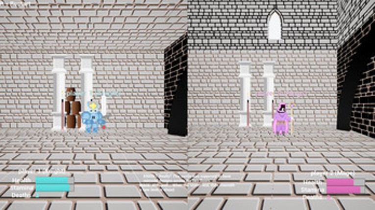 Knightboy and Magegirl Do the Cool Stuff Together Like Fighting Each Other To The Death And Running Around On Platforms Image