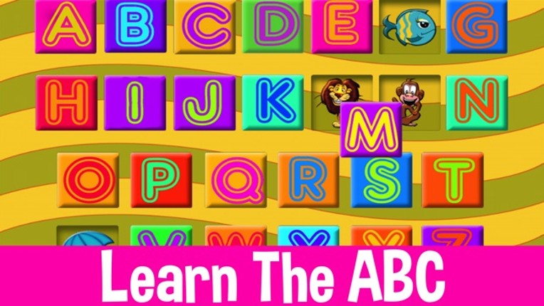 Kids shape puzzle animals alphabet &amp; colors Image