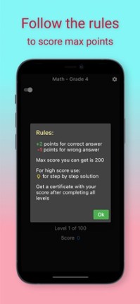 4th Grade Math Challenge Game screenshot