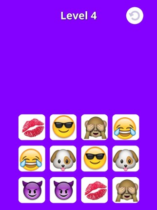 Emoji Match Memory Game screenshot