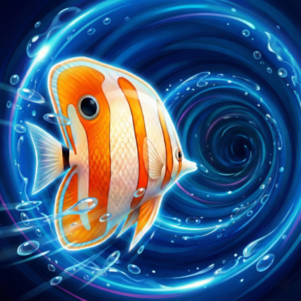 Blue Swirl: Endless Swimming Image