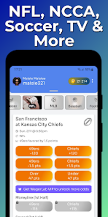WagerLab Bet on Sports & Props screenshot