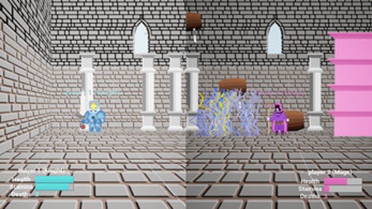 Knightboy and Magegirl Do the Cool Stuff Together Like Fighting Each Other To The Death And Running Around On Platforms Image