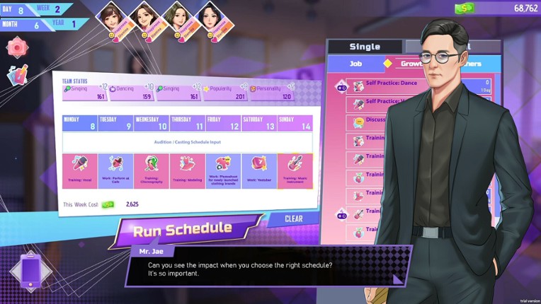 K-pop Idol Stories: Road to Debut screenshot