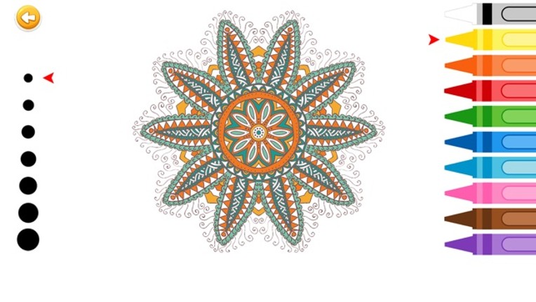 Mandala Adult Coloring Book for Stress Relief Free Printable screenshot