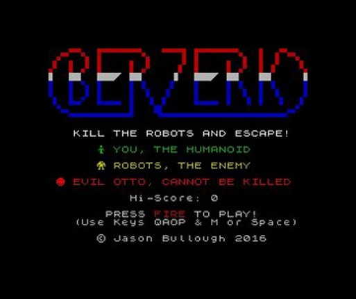 Berzerk - ZX Spectrum screenshot