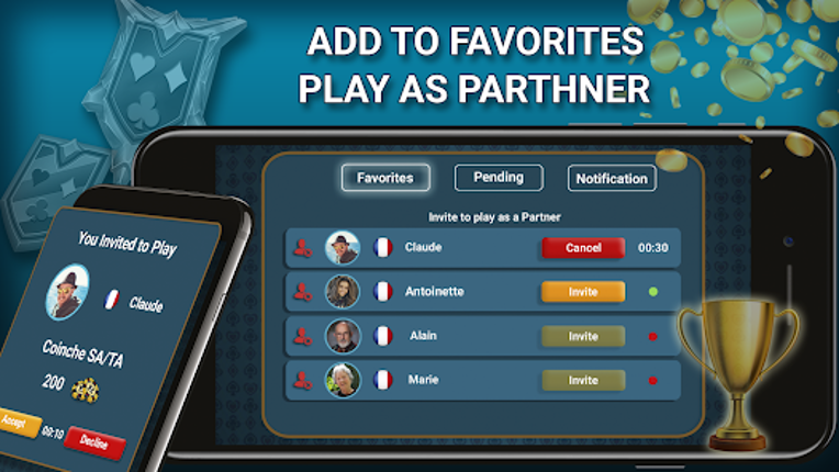 Blot Belote Coinche Online screenshot