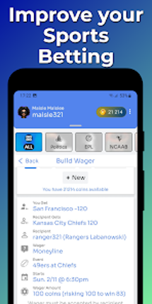WagerLab Bet on Sports & Props screenshot