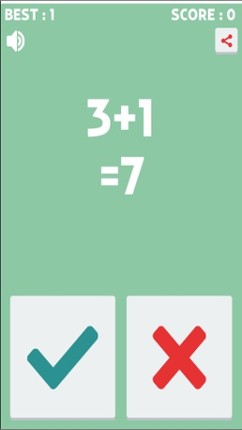 Extreme Math True Or False : The Addition and Subtraction Puzzle Free Game screenshot
