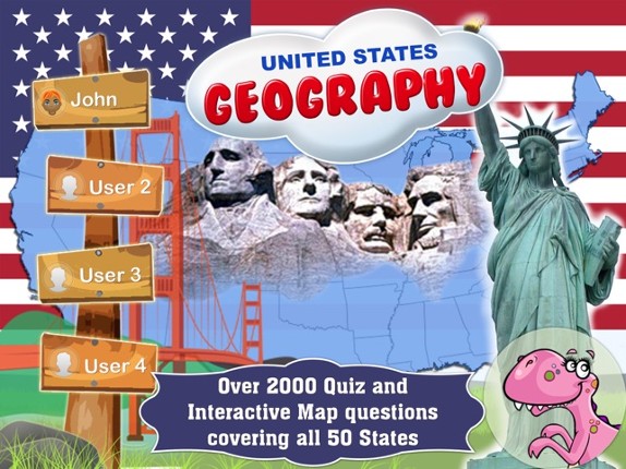 Geography of the United States of America: Map Learning and Quiz Game for Kids [Lite] screenshot