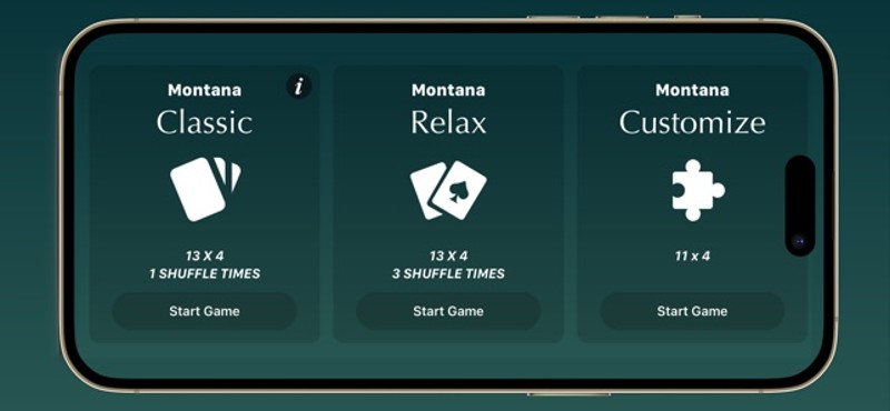 Montana (Gaps) Solitaire screenshot