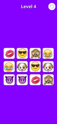 Emoji Match Memory Game screenshot