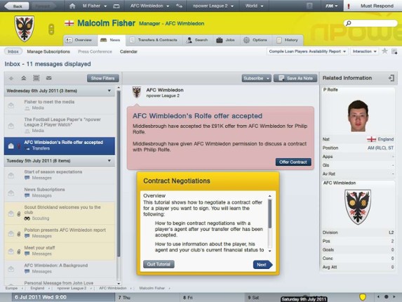 Football Manager 2012 screenshot