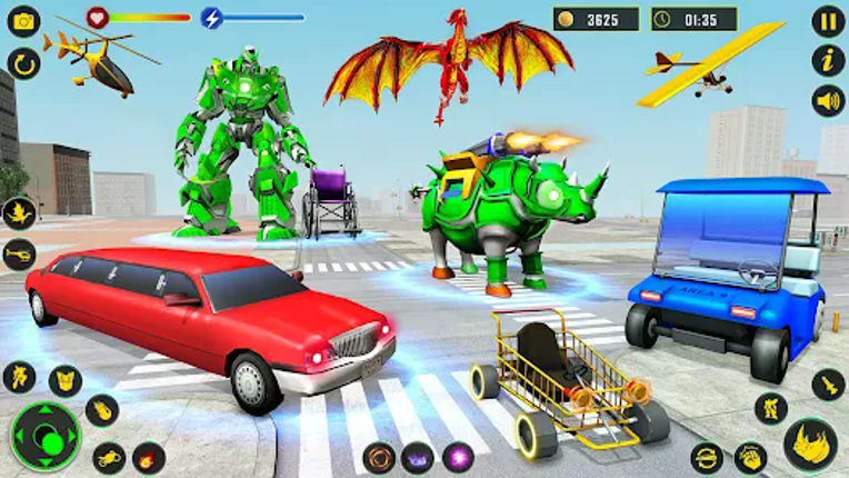 Rhino Robot - Robot Car Games screenshot