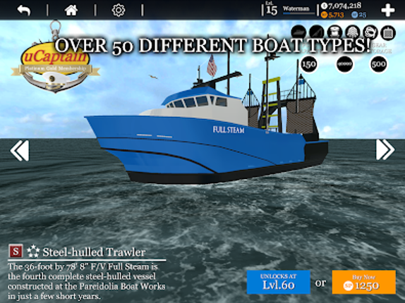 uCaptain: Boat Fishing Game 3D screenshot
