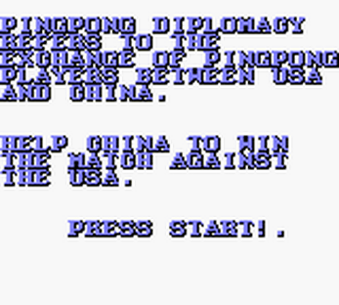 Ping-Pong Diplomacy (GB) Image