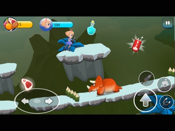 Dino World Adventure Dodge & Fight Game for Kids screenshot