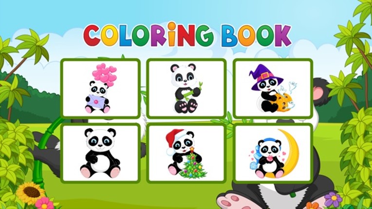 Panda Coloring Book - Painting Game for Kids screenshot