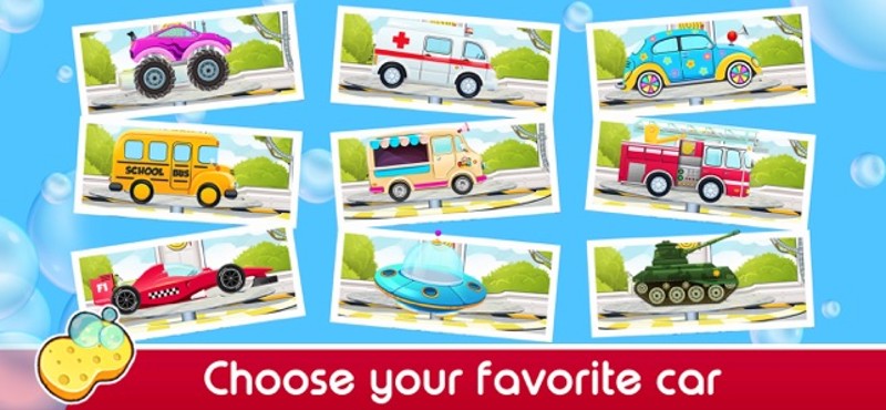 Cars and vehicle washing game screenshot