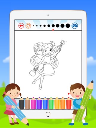 Fairy & Princess Coloring Book for Kids Preschool Toddler Image