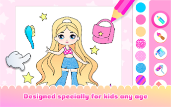 Girl Coloring Book Kids Games Image