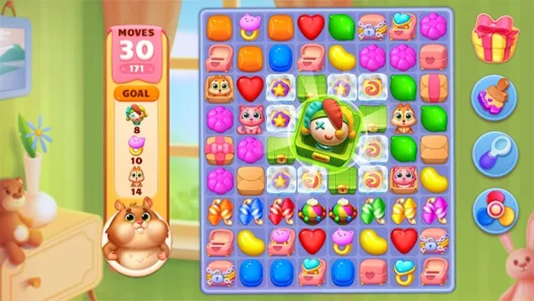 Pet Candy Puzzle-Match 3 games screenshot