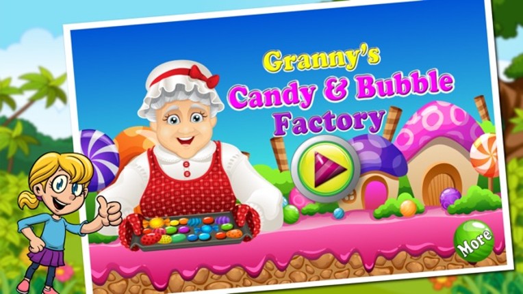 Granny's Candy &amp; Bubble Gum Factory Simulator - Learn how to make sweet candies &amp; sticky gum in sweets factory screenshot