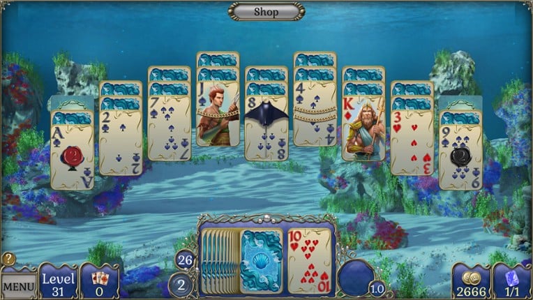 Jewel Match Atlantis Solitaire 5: Collector's Edition screenshot