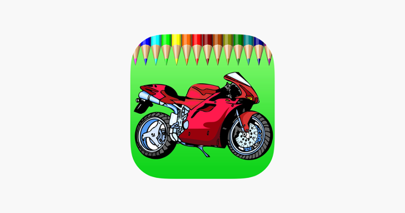 Motorcycle Coloring Book For Kids - Games Drawing and Painting For learning Image