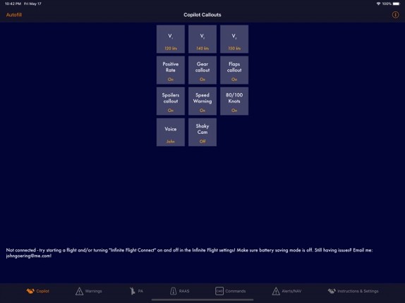 In-Flight Assistant screenshot